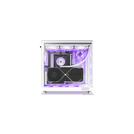 NZXT H series H6 Flow RGB Tower ATX Hvid